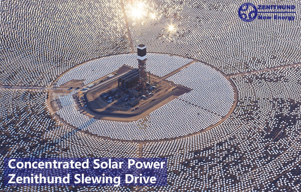 Concentrated solar power slewing drive